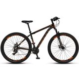 Bicicleta Toronto Alumínio Aro 29 Freio À Disco Câmbio Traseiro Shimano 21 Marchas Colli Laranja Neon