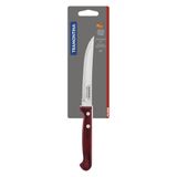 Faca Para Churrasco E Frutas Tramontina Com Lamina Em Aço Inox E Cabo De Madeira Vermelho 5&quot;