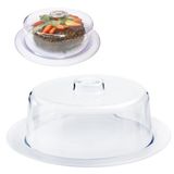 Porta Bolo Torta Acrílico Transparente Com Tampa 29cm