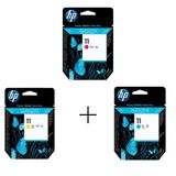 Cabeça De Impressão Hp 11 Kit C4812a / C4811a / C4813a - Magenta Azul E Amarelo - 3 Cores