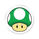 Adesivo Decorativo Em Relevo Cogumelo Mario Bros Verde Cor Verde