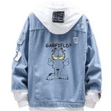 Jaqueta Sanmu Creative Design Garfield&#39;s Denim Para Homens