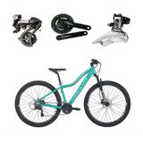 Bicicleta Aro 29 Absolute Hera Feminina Shimano Altus 24v K7 Freios Hidráulicos Garfo Trava - Verde Tam.17