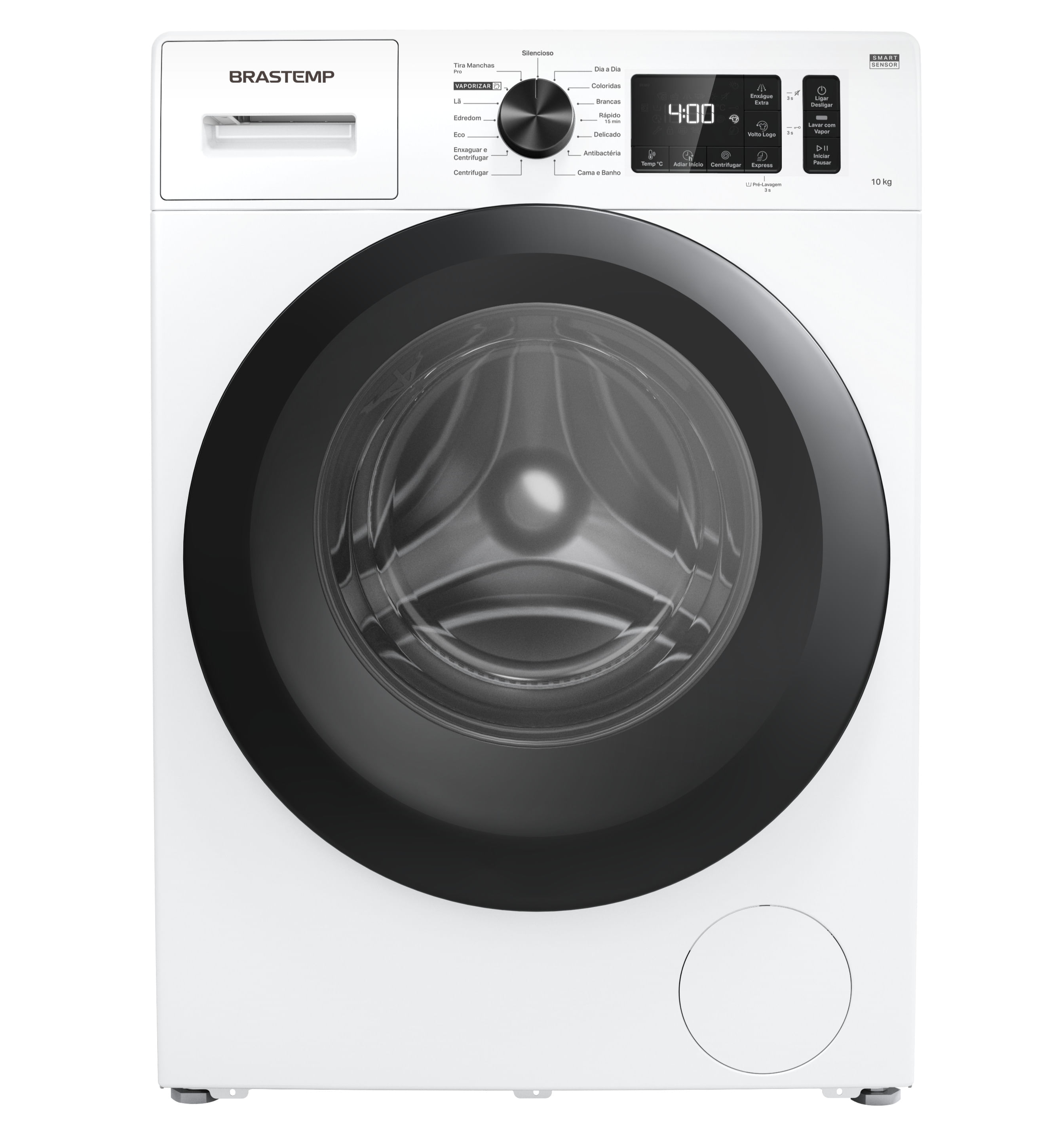 Lavadora Brastemp 10kg Branca Com Smart Sensor, Tira Manchas Pro E Motor Inverter - Bnf10ab 110v