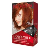Cor De Cabelo Revlon Colorsilk 42, Ruivo Médio, Capa 100% Cinza