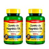 Kit 02 Cloreto De Magnésio P A Maxinutri 500mg 60 Cápsulas