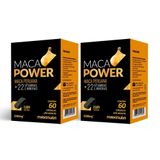 Kit 2 Maca Power Vitaminas Minerais 1200mg Maxinutri 60 Caps