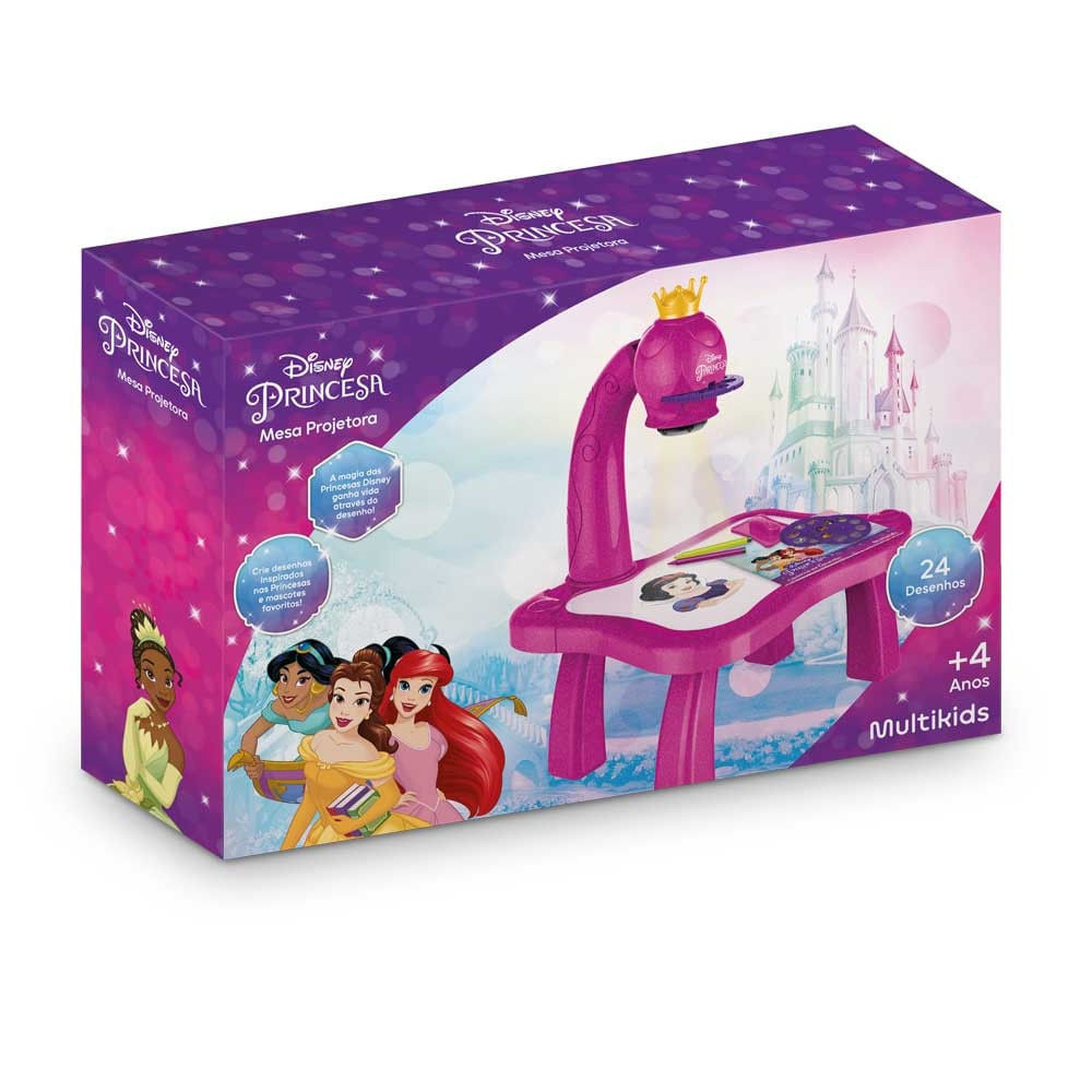 Mesa Projetora Disney Princesas Multikids Com 24 Desenhos - Br2133