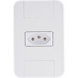 Conjunto 4x2 Com 1 Tomada 2p T 10 A 250 V Tramontina Tablet Branco 120 Unidades
