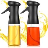 2 Pulverizador De Óleo De Embalagem Para Cozinhar 6.8 Oz/200ml Distribuidor De Azeite Senhor Garrafa Sprayr Plástico Spritzer De Vinagre D