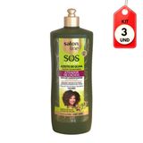 Kit C-03 Salon Line Sos Cachos Azeite Oliva Ativador Cachos 1 L