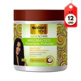 Kit C/12 Salon Line Sos Coco Creme P/ Pentear 500g