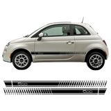 Faixa Adesivo Fiat 500 2009-2017 Lateral Preto Decorativo Cor Preto