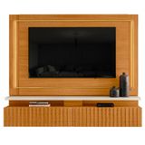 Home Frisado Para Tvs 75&quot;com 2 Led Roma Cinamomo Off White