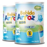 Kit 2 Bebida De Arroz Kids Unilife Sabor Baunilha 500g