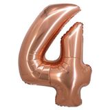 Balao Metalizado 34 Rose Gold Numero 4 - Silverplastic - 1 Un