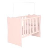 Berço Doce Sonho Quarto Infantil Bebê Rosa Acetinado - Qmovi