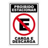 Adesivo Proibido Estacionar Carga E Descarga Cor Vermelho