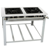 Fogão Industrial Maxi Inox Mi2 Venâncio - Estrutura Em Aço Inox Escovado 2 Bocas 40 X 40 Baixa Pressão Glp Venâncio