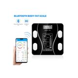 Balança De Pesagem Digital Inteligente, Gordura Corporal, 180 Kg, Bluetooth, Preta