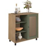 Buffet Artely Charlotte Cor Carvalho/off Carvalho/menta