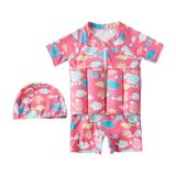 Roupa De Banho Flutuante Infantil Colete De Banho Flotação Poliéster Meninas