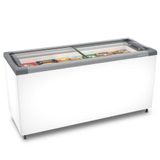 Freezer Horizontal Congelados Tampa de Vidro 404L NF55 Metalfrio 220V
