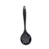 Escumadeira Vazada De Silicone Preta 28cm Emcasatem