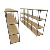 Praleira De Aço Reforçada Mini Porta Pallet 200x60x90 Estante Estoque Bandeja Crua Módulos Conjugados 5 + 5