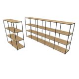 Praleira De Aço Reforçada Mini Porta Pallet 200x60x90 Estante Estoque Bandeja Crua Módulos Conjugados 2 + 5
