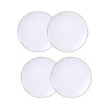 Jogo De Pratos Sobremesa Rústico 4 Peças 21 Cm Porcelana Decorada Tramontina
