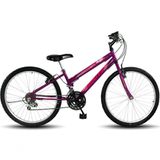 Bicicleta Aro 24 Infantil 18 Marchas South Love Girl Freio V-brake - Roxo