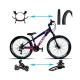 Bicicleta Viking Aro 26 Tuffx25/30 Vmaxx Freio Hidráulico 21v Preto Rosa