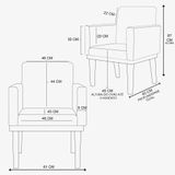 Kit Sofá Namoradeira Reforçada + 02 Poltronas Decorativas Azul Turquesa