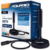 Antena Digital Hdtv 5 Em 1 Vhf-uhf-fm-hdtv-4k Uso Interno Ou Externo Com Cabo 5 Metros Dtv-150