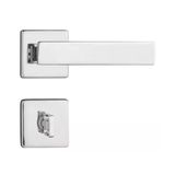 Fechadura De Porta Pado 701 Roseta Quadrada Banheiro - Wc - Cromado