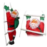 Papai Noel Subindo Escada Natal Decoracao Grande 72cm Altura Natalino (bsl-36041-11)