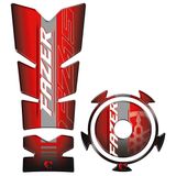 Kit Protetor Tanque E Bocal Adesivo Moto Yamaha Fz15 Vermelho Cor Vermelho