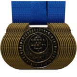 Conjunto Medalhas 60 Unidades Honra Mérito 3.5cm Promoção Bronze