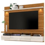 Estante Home Theater Suspenso Lana 1.8 Naturale Off White - Madetec