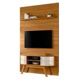 Estante Home Theater Com Bancada Silverstone Naturale Off White - Madetec