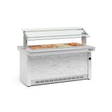 Buffet Quente 10 Cubas Gbta200 Gelopar 10gns 220v Branco E Mármore