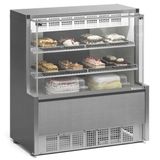 Vitrine Refrigerada Confeitaria Dupla Função Aurora Gpea110r Gelopar 1,06mt Inox 110v