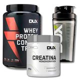 Kit Whey Concentrado Doce De Leite + Coqueteleira 800ml + Creatina 300g - Dux