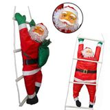 Papai Noel Subindo Escada Natal Decoracao Grande 74 Cm Altura Natalino (bsl-36041-11)