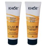 Kit 2 Protetores Solares Naturais - Fps30 - 50g - Khor