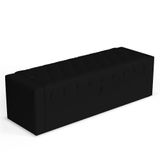 Calçadeira Báu Queen Size Atena 160cm Capitonê Sintético Preto - Desk Design