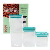 Kit Organizador Hermético Dubai Verde Tiffany 5 Litros