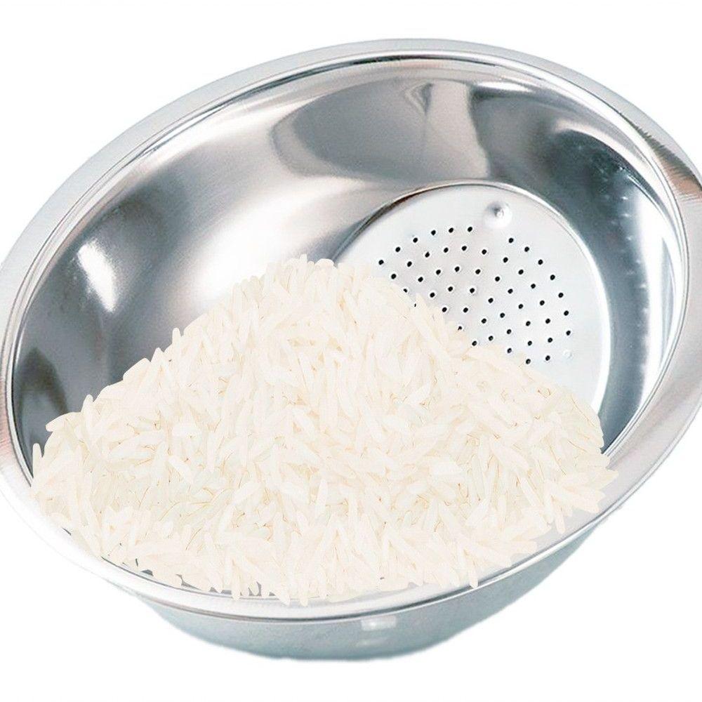 Escorredor De Arroz Macarrão Lavador Em Aço Inox De Cozinha