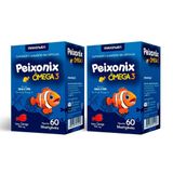 Kit 02 Peixonix Ômega 3 Mastigável Maxinutri Cereja 60 Caps